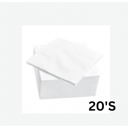 SERVIETTES PLAIN WHITE 20'S SERVIETTES PLAIN WHITE 20'S